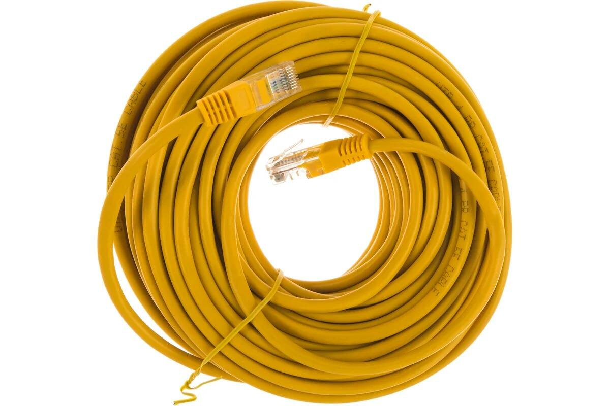 Кабель патч-корд Cablexpert модель UTP PP12-20M/Y, 20 м, желтый
