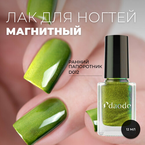 Лак для ногтей DAODO магнитный Ранний Папоротник зелено-желтый 12 мл 764₽