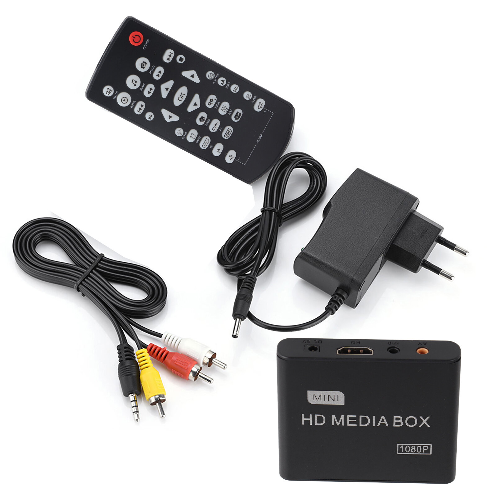 Full HD Mini Box Media Player 1080P Support USB MMC RMVB MP3 AVI MKV