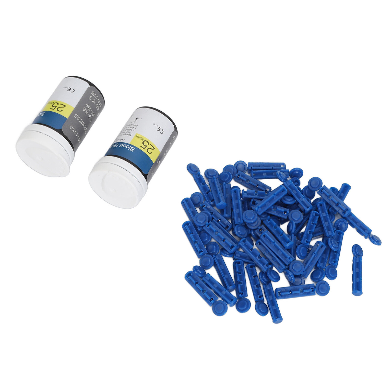 Изображение 50pcs Blood Sugar Test Strips 50 Lancets High Accuracy Glucose Testing Kit for EXACTIVE VITAL