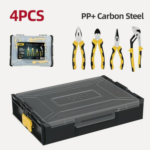 Изображение товара Набор шарнирно-губцевого инструмента Deli DL1204