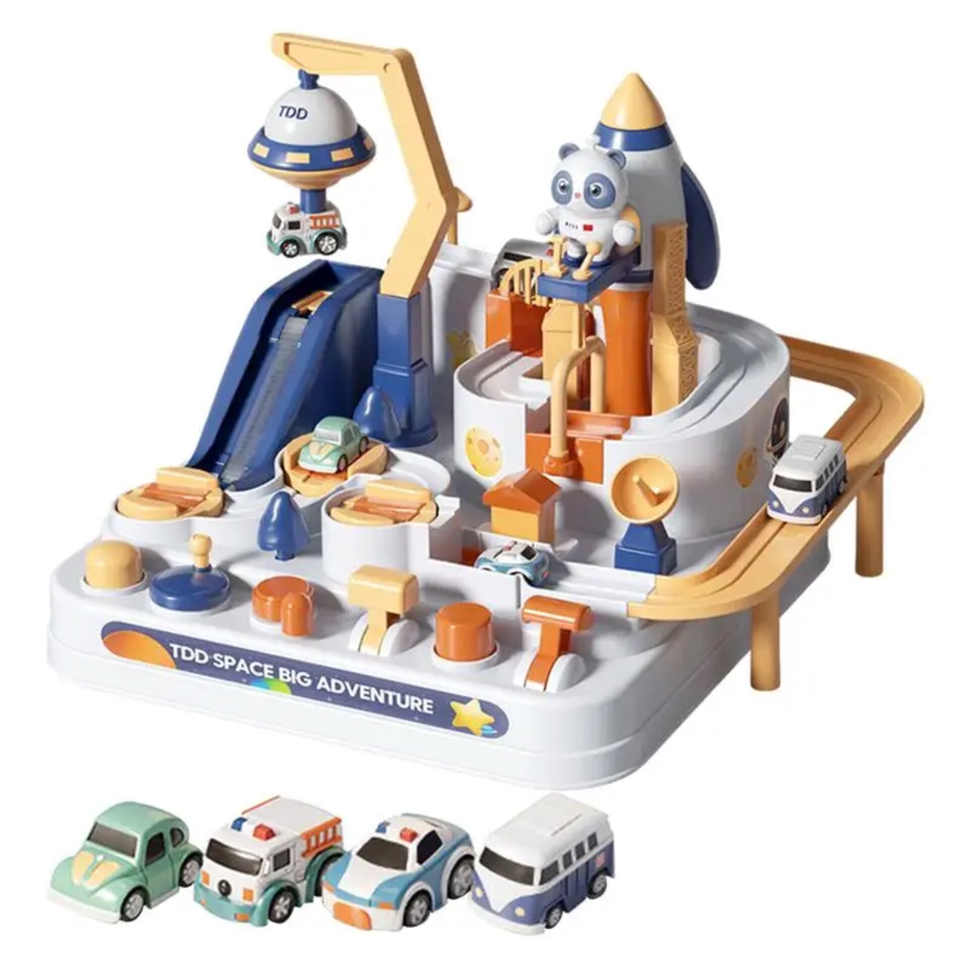 Интерактивный трек "Космос", для развития детей от 3 лет, 5 машин