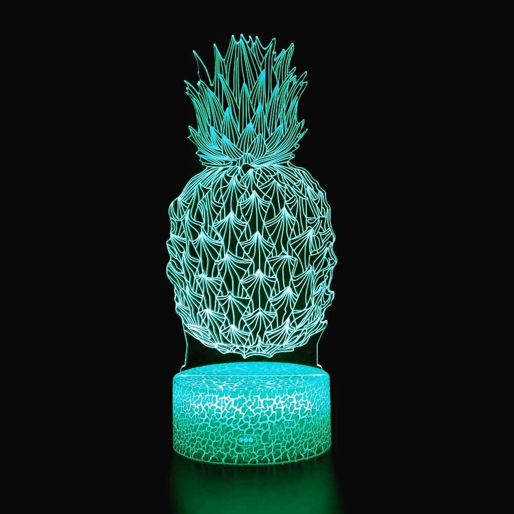 Ананас 3D лампа 7 цветов