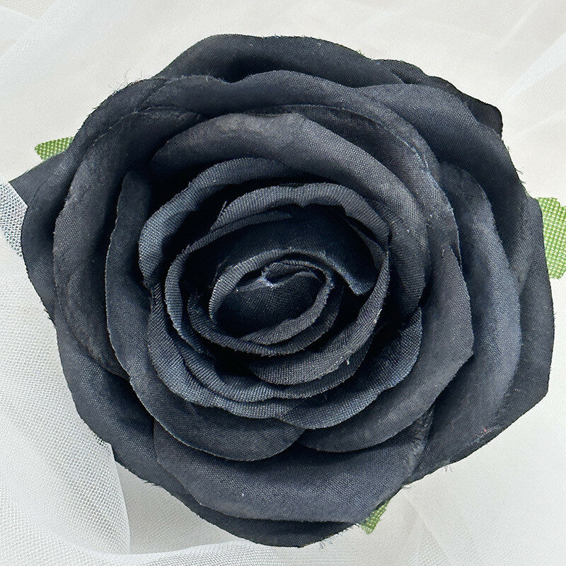 Rose synthetic flowers for wedding and home decor with multicolor silk fabric for photo shoots black