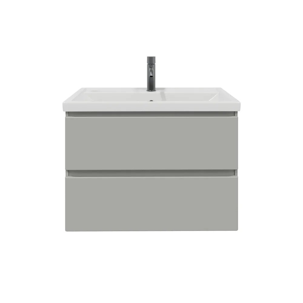 Тумба с раковиной SanStar Riana 70 подвесная grey раковина Фостер 70