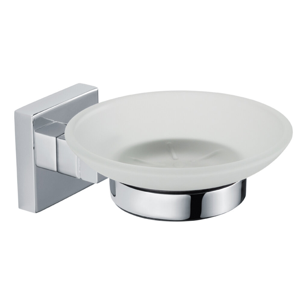 Мыльница стекло хром metra