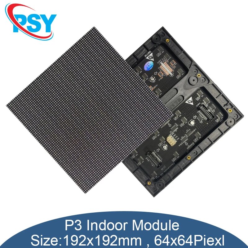 P3 192X192 мм Светодиодная матричная полноцветная панель 64x64 пикселей SMD2121 пикселей RGB-экранная карта Светодиодный модуль Видеостена
