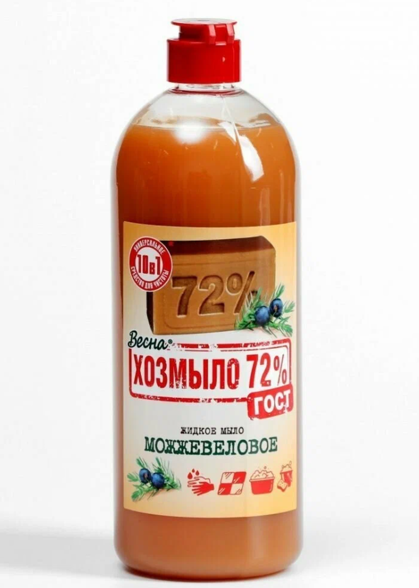 Весна Хозмыло жидкое Можжевеловое 72% гипоаллергенная, 860мл УЗ
