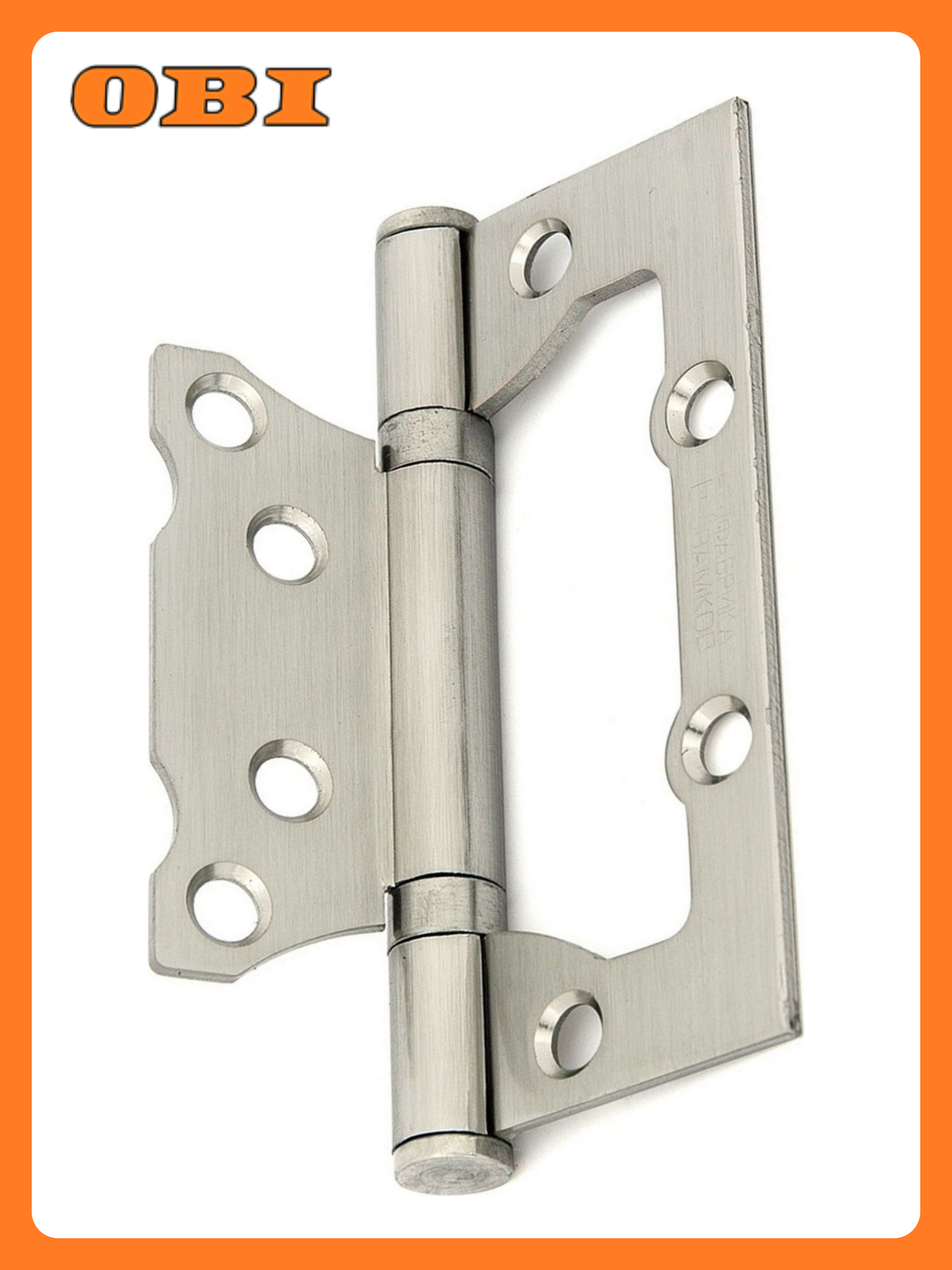 Дверная петля разъемная накладная фабрика замков 100х75х25 мм никель