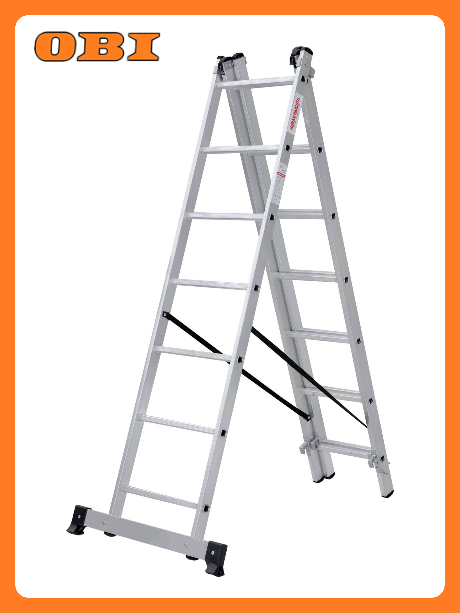 Лестница алюминиевая Новая Высота NV1230 3 секции 21 ступень 509 см