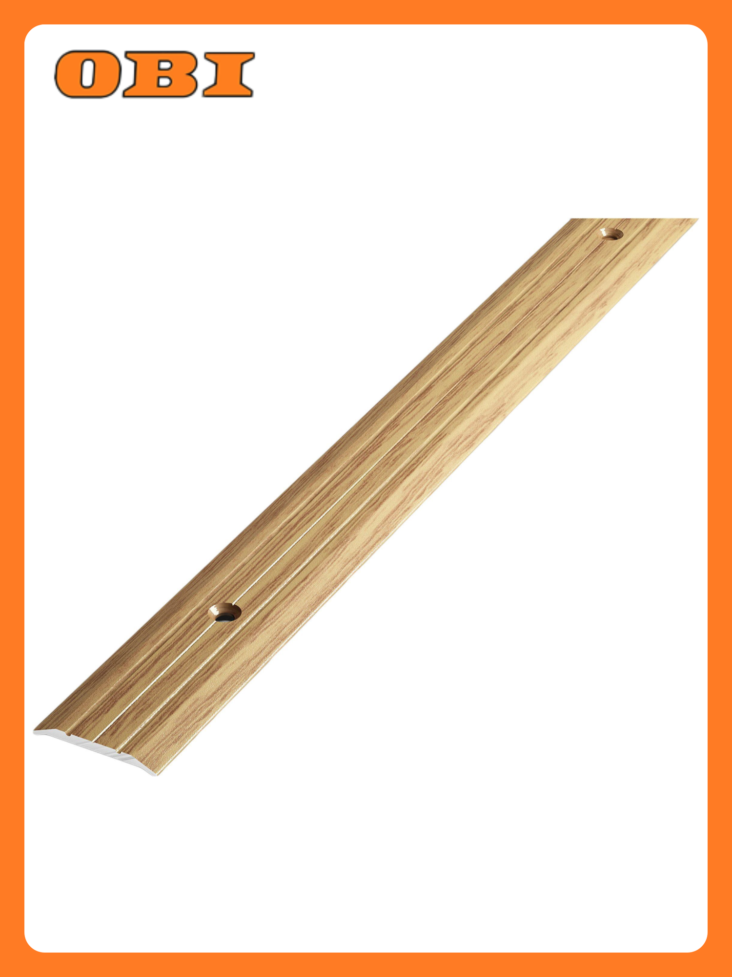 Порог одноуровневый лука ПС 01 1800.084 Дуб универсал алюминий 1800х25 мм