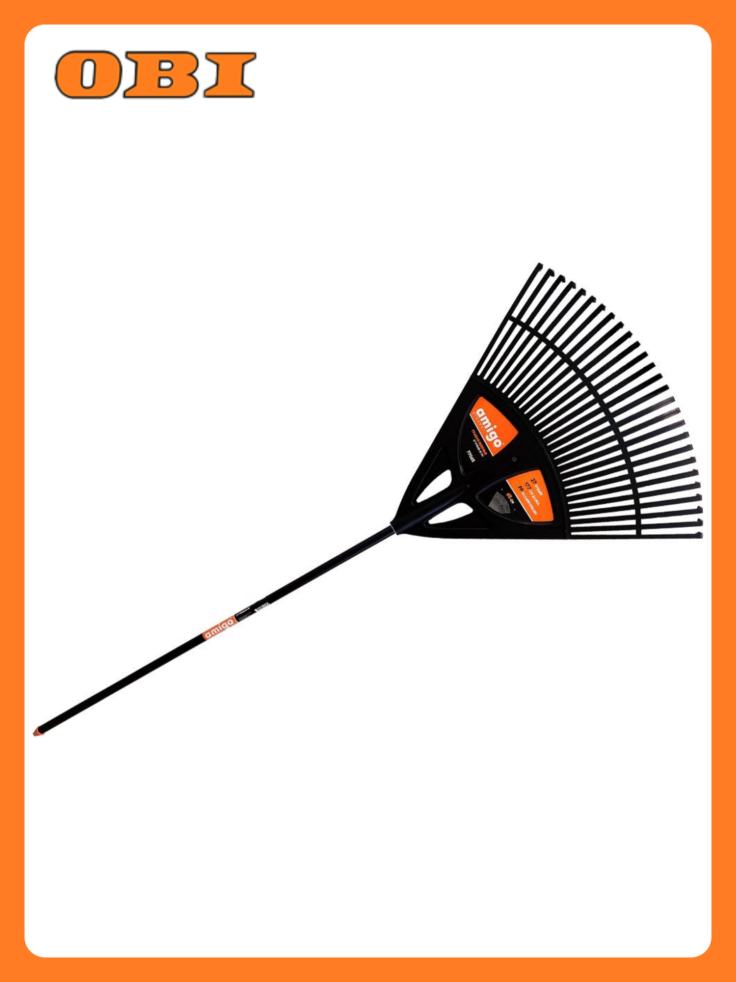 Грабли Truper 77065 веерные с черенком металл 27 зубцов 177см