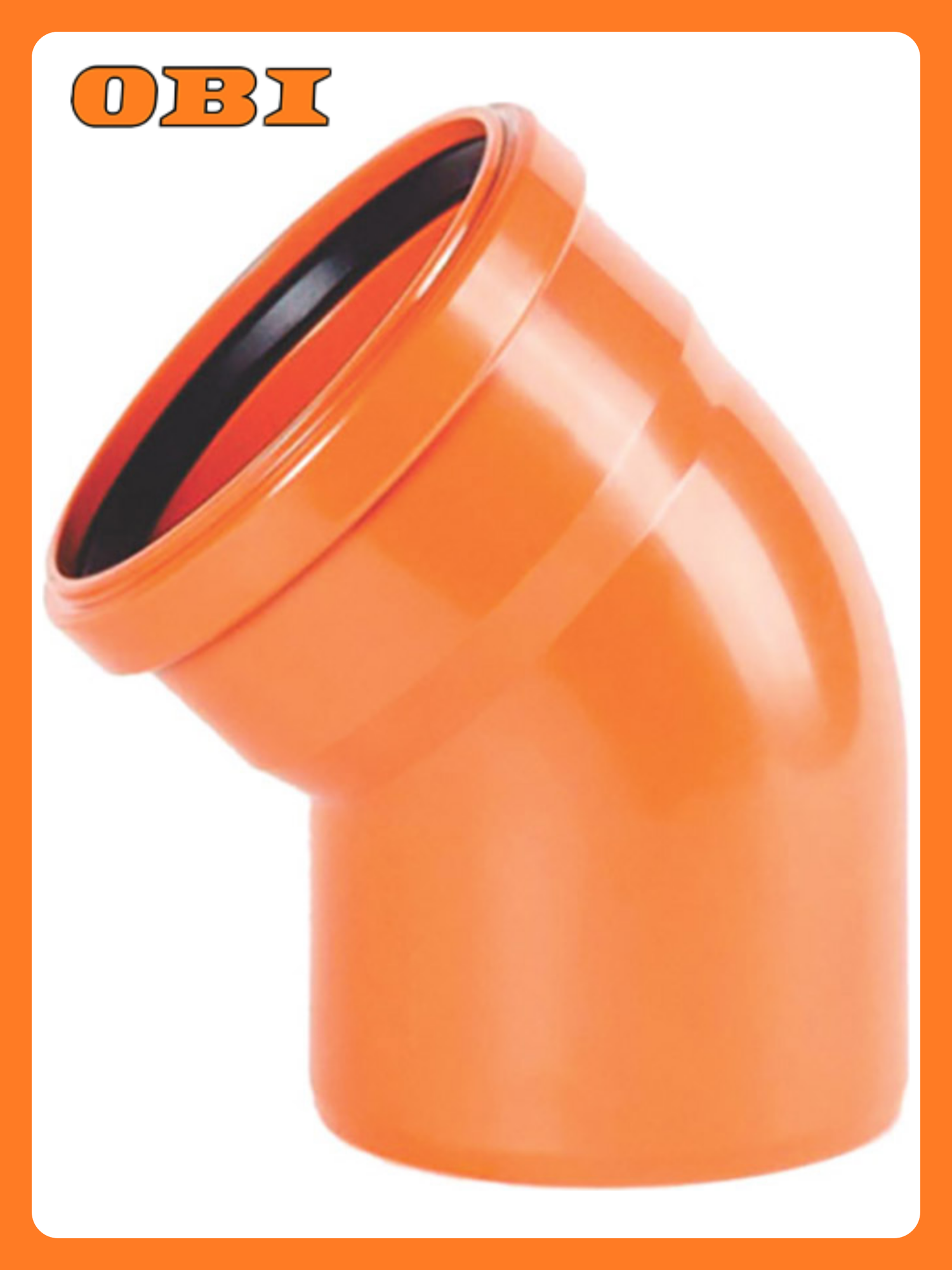 Отвод хемкор НПВХ d110мм  для наружной канализации  угол 15   длина 110 см