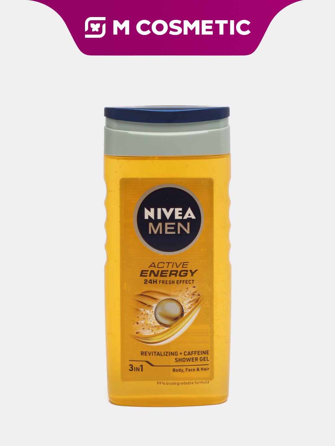 Гель для душа Nivea Men "Boost", 3 в 1, для тела, лица, волос, цитрус, 250 мл