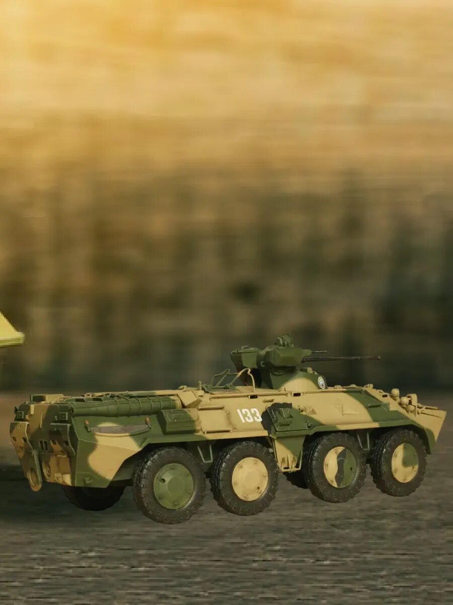 Сборная модель Российский бронетранспортер БТР-80А — фото 1