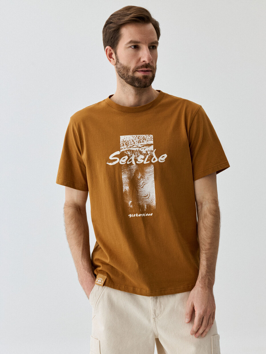 Футболка мужская 4805110228/137/XXL Цвет песочный Размер XXL