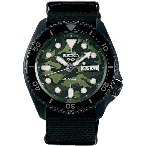 фото Наручные часы seiko srpj37k1 vieko 5 automatic 3 balls watch, хаки, черный