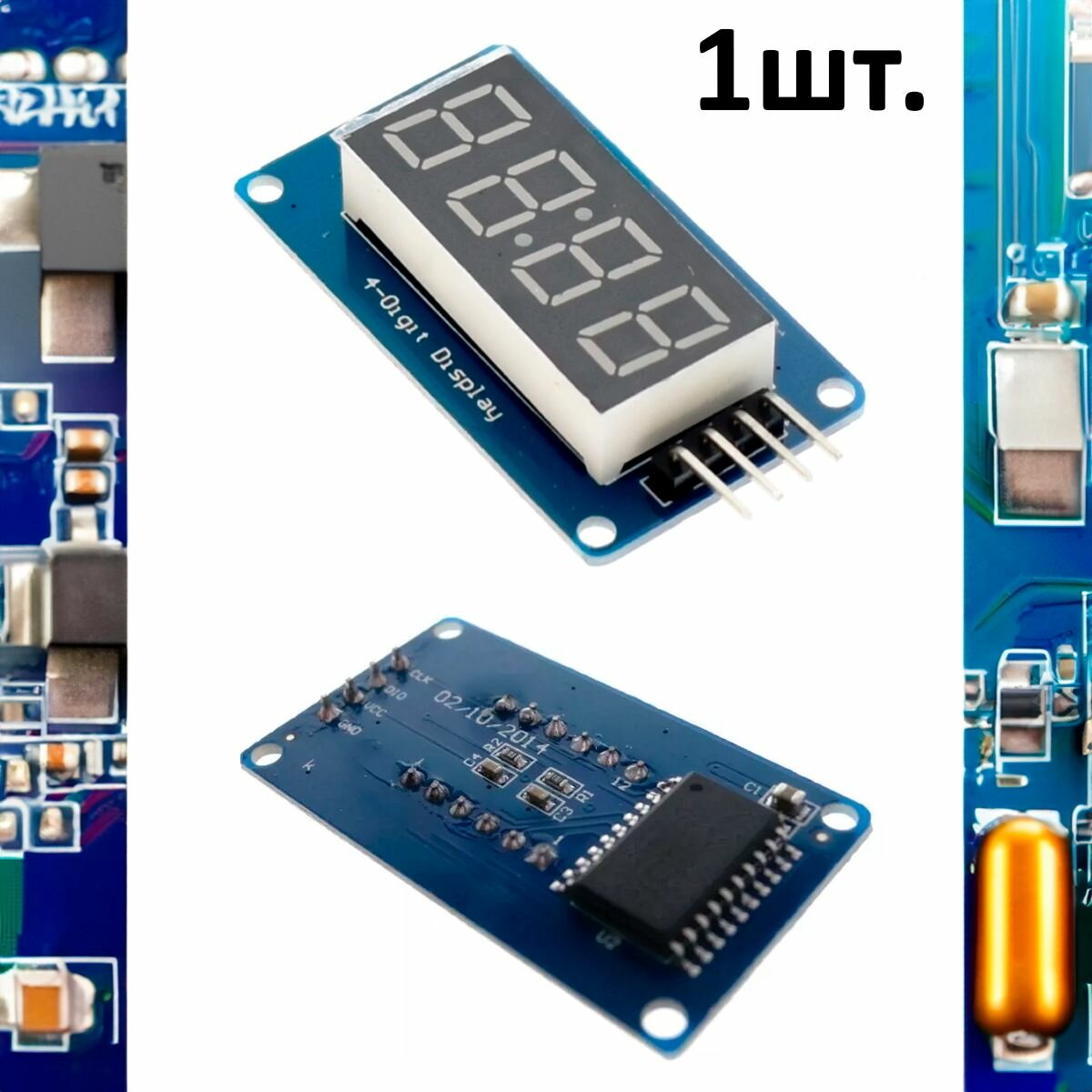 Модуль 7-сегментного индикатора TM1637 для Arduino 1шт.