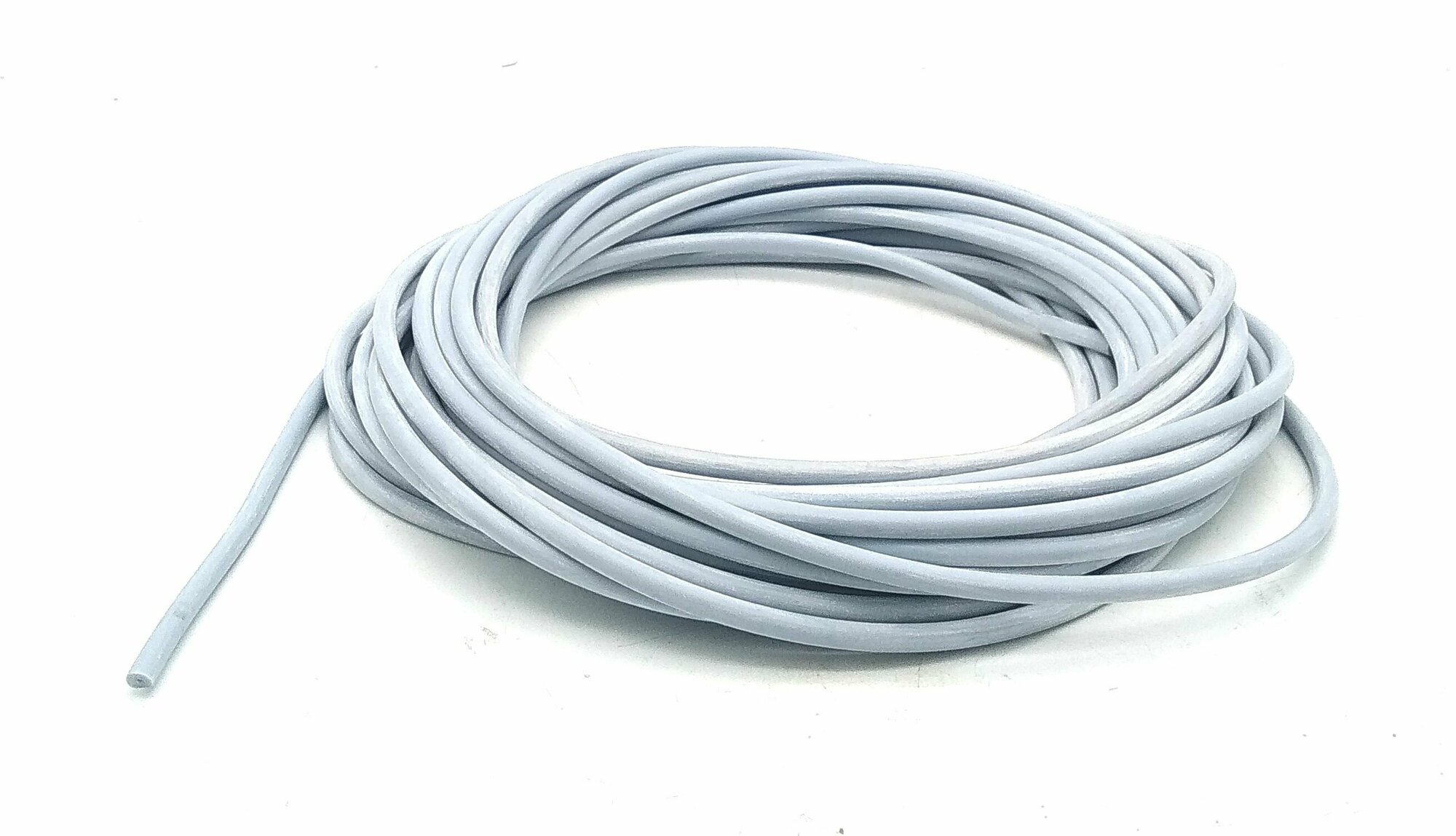 Провод силиконовый высоковольтный пркв 1.0 (6,0 мм) светло-серый, 3 метра