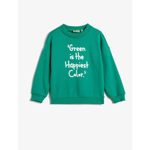 Свитшот KOTON, размер 5-6 лет, зеленый свитшот koton размер 5 6 лет зеленый