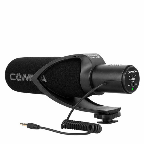 Микрофон CoMica CVM-V30 PRO Чёрный накамерный суперкардиоидный конденсаторный направленный микрофон cvm v30 lite black comica cvm v30 lite black