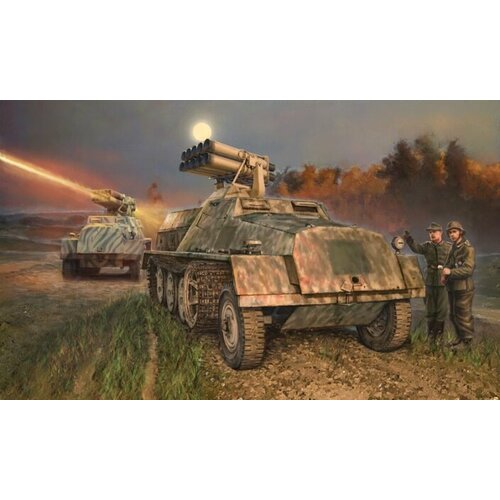 сборная модель italeri солдатики german afrika korps 6076ит 6562 Italeri Бронеавтомобиль 15 cm Panzerwerfer 42 auf sWS 1/35