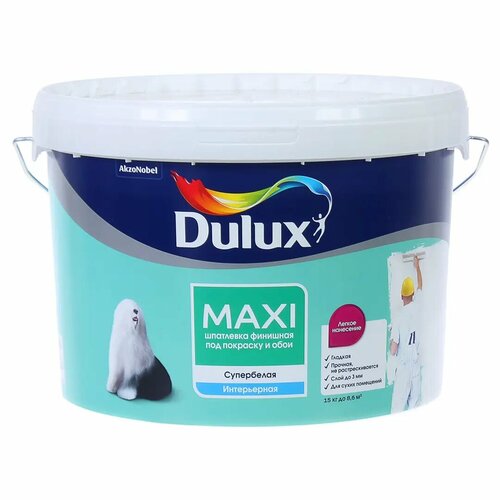 Шпатлёвка мелкозернистая Dulux 15 кг 5490₽