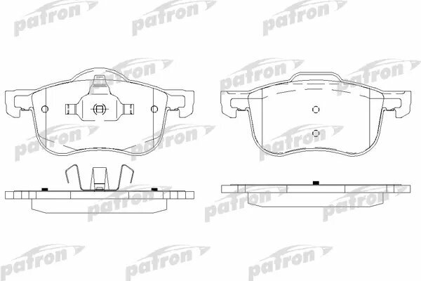 PATRON PBP1382 Колодки тормозные дисковые передн VOLVO: S60 00-, S80 98-06, V70 I универсал 97-00, V70 II универсал 00-, XC70 CROSS COUNTRY 00-