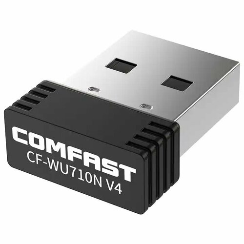 Wifi адаптер Comfast CF WU710N V4 802.11n comfast cf 726b 5 ггц bluetooth4 2 650 мбит с мини usb беспроводной wifi адаптер для пк ноутбука wifi донгл 802 11ac usb ethernet адаптер