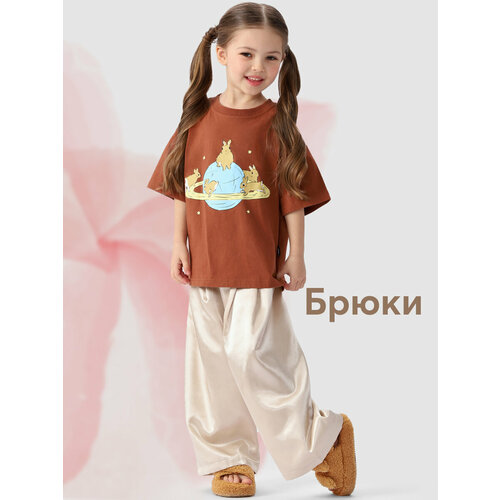 фото Брюки happy baby, размер 86-92, бежевый