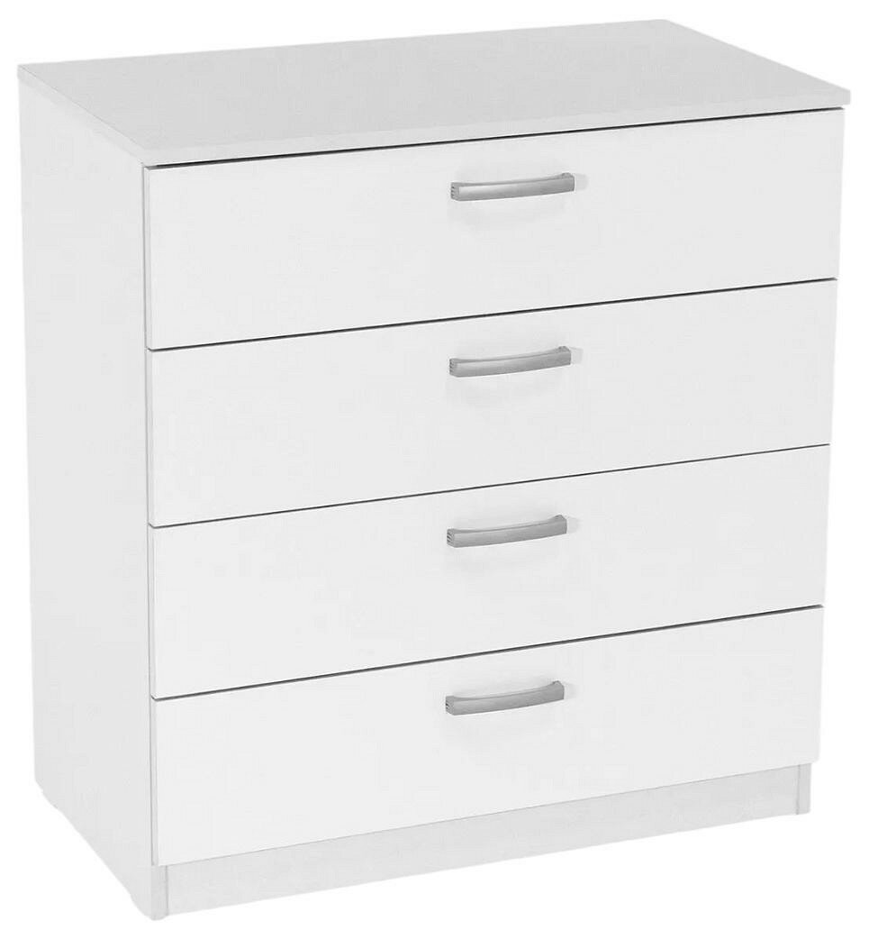 фото Комод для вещей с 5ю выдвижными ящиками на роликовых направляющих. Цвет: белый