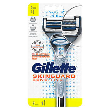 Бритвенный станок Gillette SkinGuard Sensitive с 2 сменными кассетами