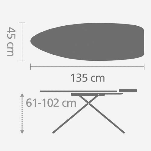 Гладильная доска 135 x 45 см Brabantia Новая заря - фото №5