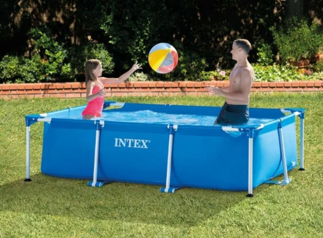 Бассейн каркасный прямоугольный 260х160х65см 2282л серии Rectangular Frame Pool, для всей семьи 28271 Intex