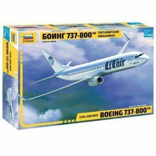 Сборная модель ZVEZDA Пассажирский авиалайнер Боинг 737-800 (7019PN) 1:144