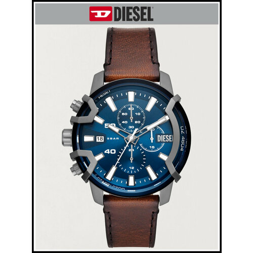 фото Наручные часы diesel griffed, синий, коричневый