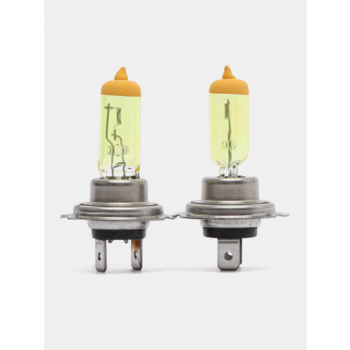 Лампа автомобильная Super Yellow 2400K H1 H3 H4 H7 12V 55W 2 штуки Цоколь H1 55W SUPER YELLOW 2400K 2шт 1599₽