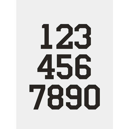 Наклейка в виде цифр от 0 до 9 на авто Цифру 4 Высоту цифры 12см Цвет Черный 499₽