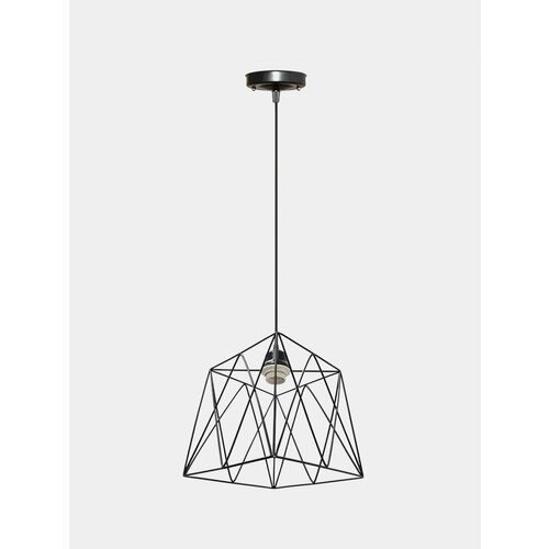 Люстра светильник подвесной в стиле лофт с регулировкой высоты черная хром Цвет Черный 5997₽