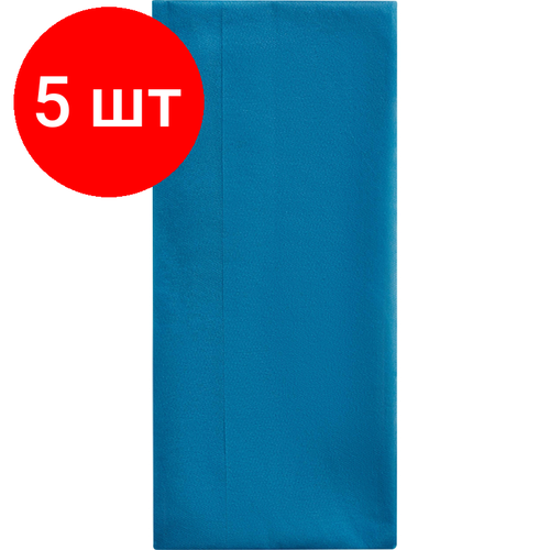 Комплект 5 штук, Скатерть одноразовая Luscan, 110х140см, синяя