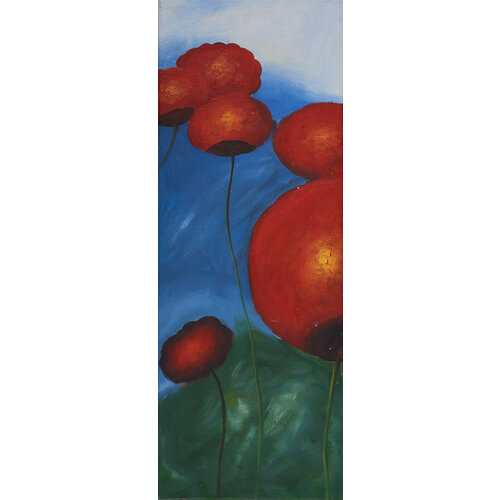 Картина на холсте для интерьера гостиной офиса спальни декор на стену интерьерная абстракция Красные бутоны 2701₽