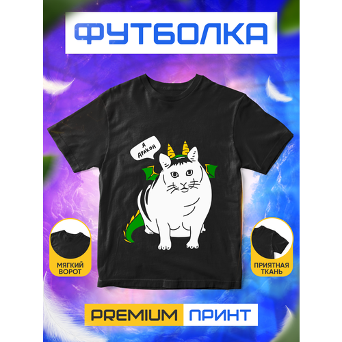 фото Футболка, размер m, черный без бренда