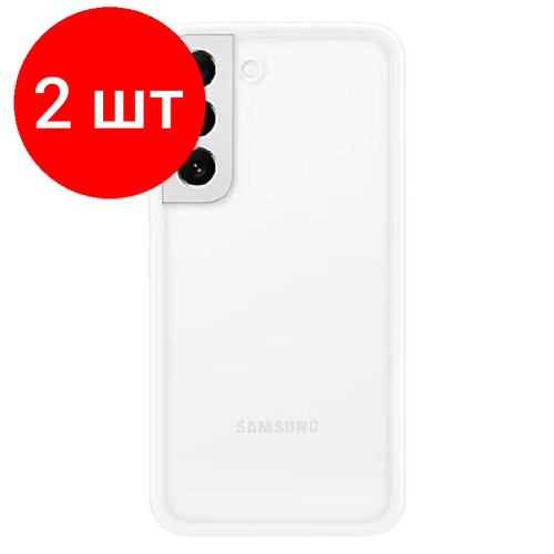 Комплект 2 штук, Чехол SAMSUNG EF-MS901CWEGRU (FrCoverS901бел) (EF-MS901CWEGRU) чехол клип кейс samsung frame cover для samsung galaxy s22 темно синий прозрачный [ef ms906cnegru]