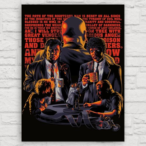 Изображение товара Картина по номерам на холсте фильм Криминальное Чтиво (Pulp Fiction, Квентин Тарантино) - 13694 В 60x80