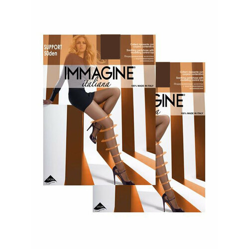 фото Колготки immagine support press, 50 den, 2 шт., размер 4, cappuccino