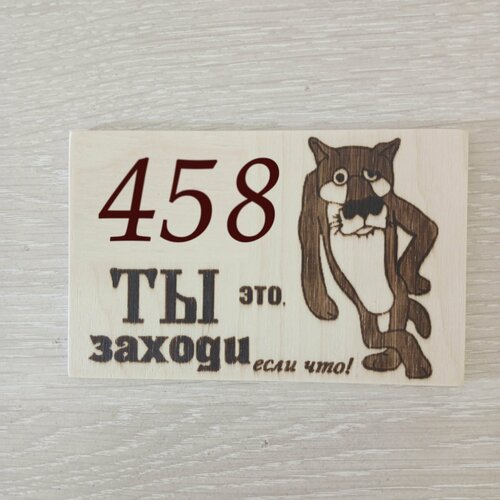 Номерок на дверь №458