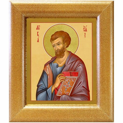 апостол от 70 ти марк евангелист икона в рамке 8 9 5 см Апостол от 70-ти Лука Евангелист, иконописец, икона в широкой рамке 14,5*16,5 см