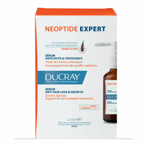 Ducray Neoptide Expert сыворотка укрепляющая придающая плотность волосам 2 флакона по 50 мл 6573₽