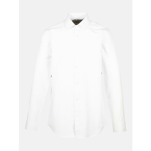 фото Школьная рубашка tsarevich, размер 134-140, белый