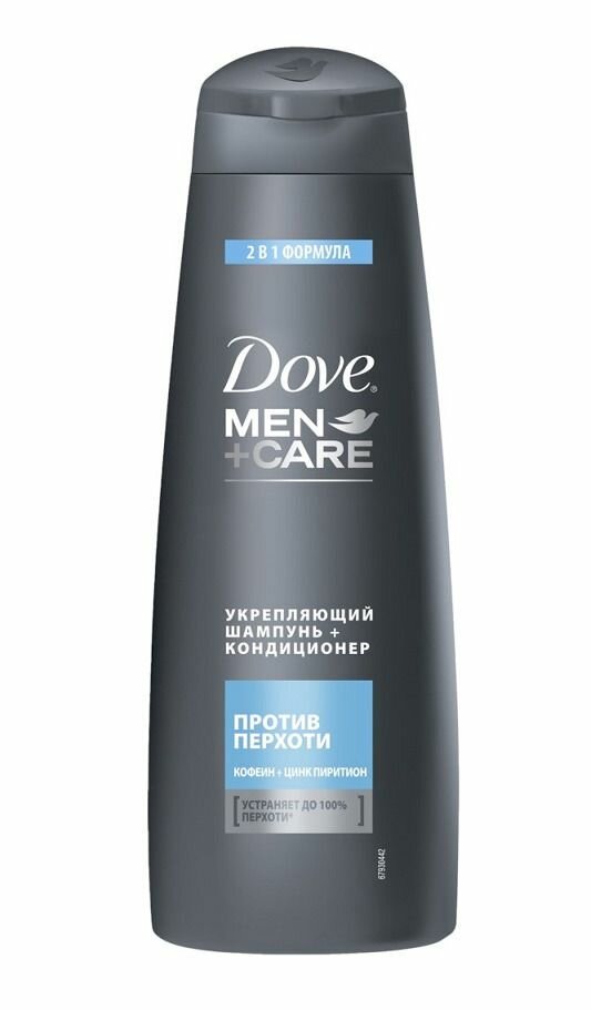 Dove Шампунь для волос Men+Care против перхоти, 350 мл, 1 шт.